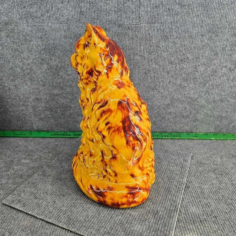 Vintage 1970s MCM Ceramic Persian Cat Statue 12